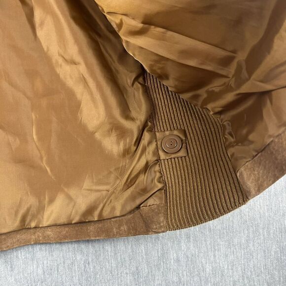 Línea By Louis Dell’Olió 100% Suede Jacket Tan Button Up Size 1X - Picture 6 of 14